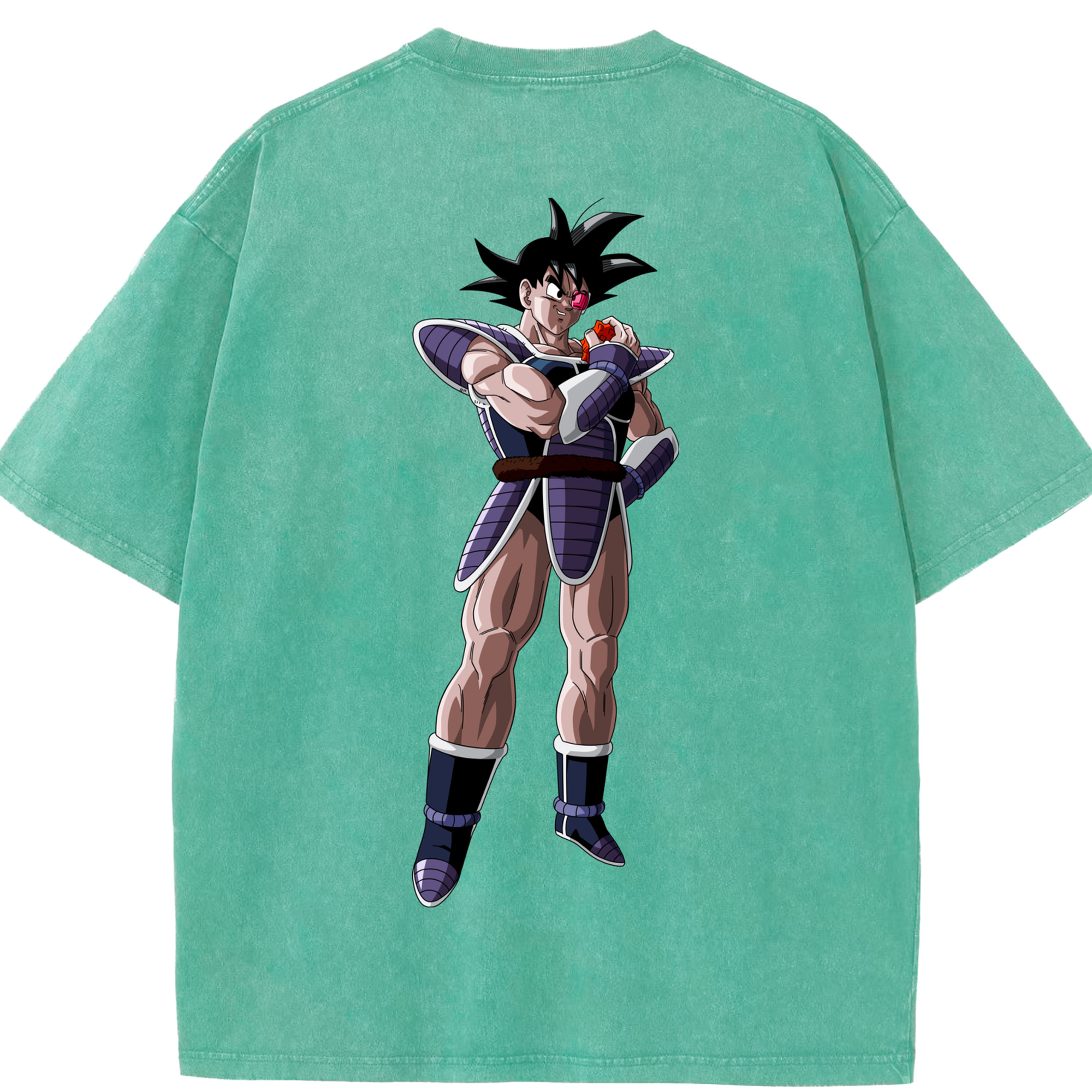 （画像用） ドラゴンボール 孫悟空（そん ごくう）Son Goku カカロット DRAGON BALL Kakarotto 綿100% ヴィンテージ風 半袖Tシャツ（背面プリント）